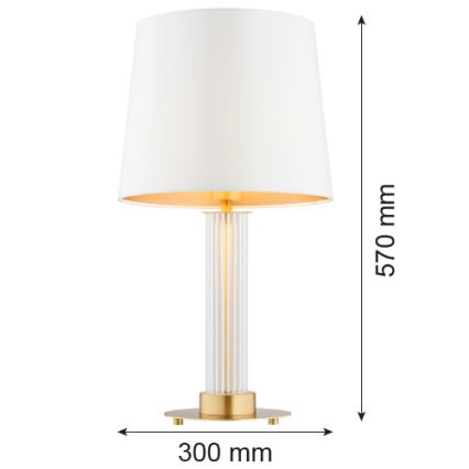 Argon 8540 - Tischleuchte HAMPTON 1xE27/15W/230V 57 cm weiß