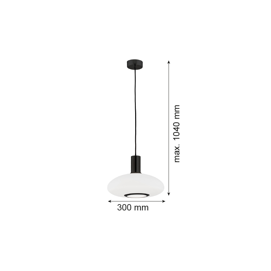 Argon 8565 - Hängeleuchte SAGUNTO PLUS 1xE27/15W/230V d 30 cm schwarz