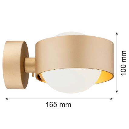 Argon 8567 - Badezimmer-Wandleuchte MASSIMO PLUS 1xG9/6W/230V IP44 golden