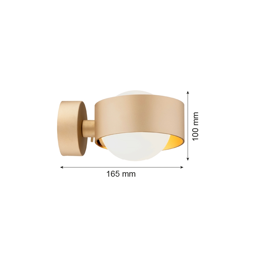 Argon 8567 - Badezimmer-Wandleuchte MASSIMO PLUS 1xG9/6W/230V IP44 golden