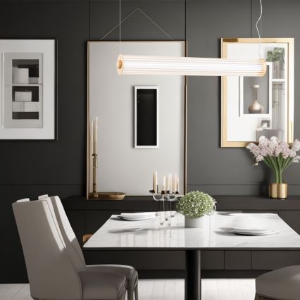 Argon 8624 - LED-Hängeleuchte HAMPTON LED/90W/230V 3000K 120 cm Messing