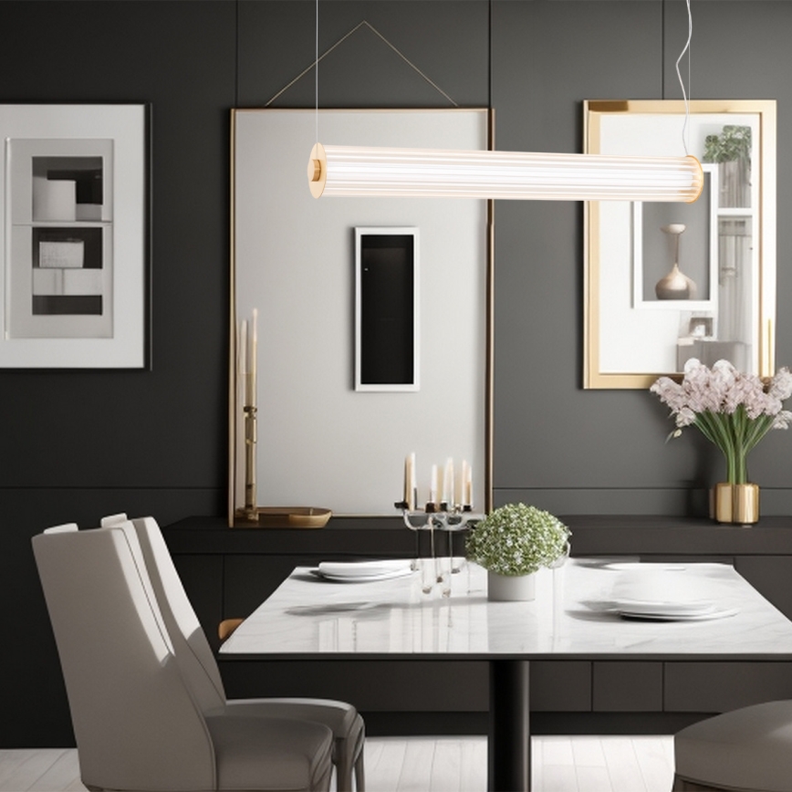Argon 8624 - LED-Hängeleuchte HAMPTON LED/90W/230V 3000K 120 cm Messing