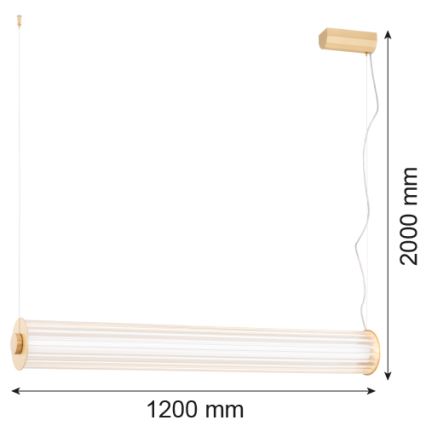 Argon 8624 - LED-Hängeleuchte HAMPTON LED/90W/230V 3000K 120 cm Messing