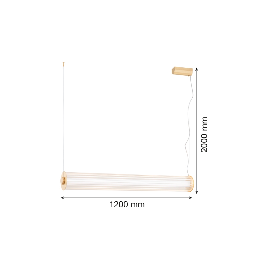 Argon 8624 - LED-Hängeleuchte HAMPTON LED/90W/230V 3000K 120 cm Messing