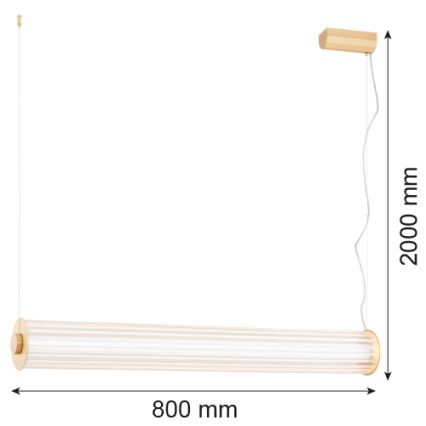 Argon 8627 - LED-Hängeleuchte HAMPTON LED/60W/230V 3000K 80 cm Messing