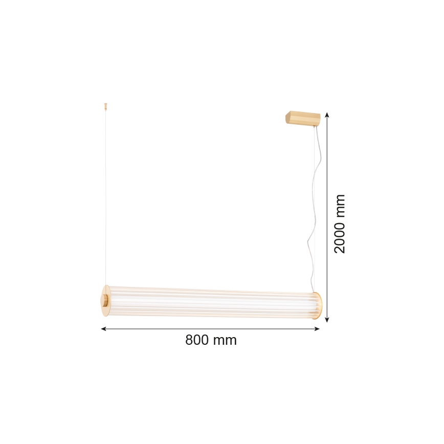 Argon 8627 - LED-Hängeleuchte HAMPTON LED/60W/230V 3000K 80 cm Messing