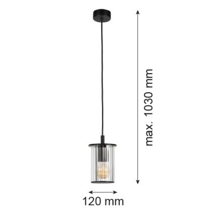 Argon 8751 - Outdoor-Hängeleuchte NORFOLK 1xE27/15W/230V IP44 schwarz