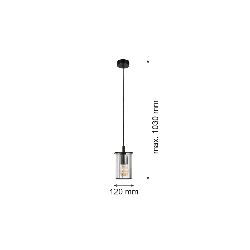 Argon 8751 - Outdoor-Hängeleuchte NORFOLK 1xE27/15W/230V IP44 schwarz