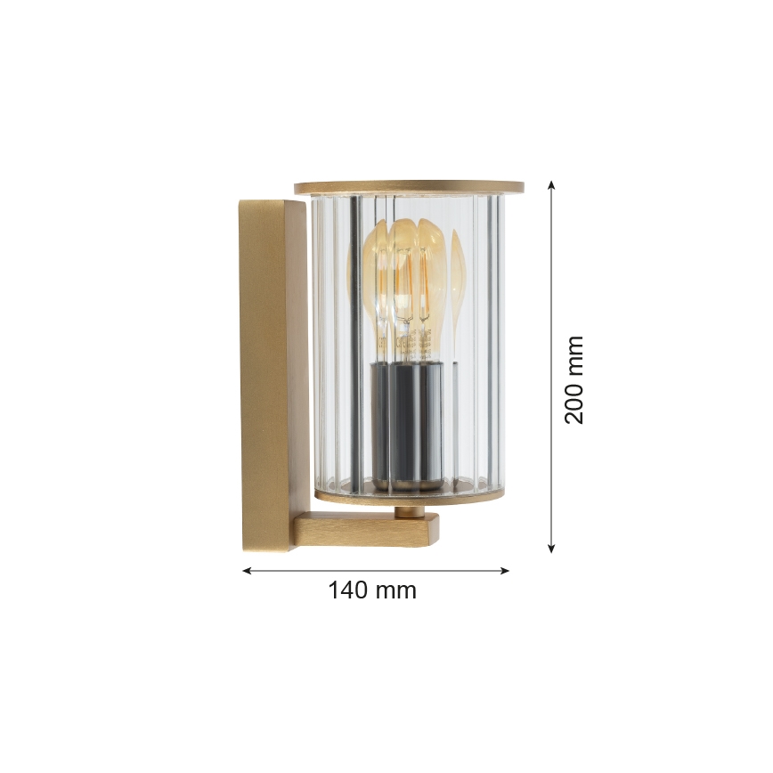 Argon 8752 - Outdoor-Wandleuchte NORFOLK 1xE27/15W/230V IP44 golden