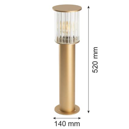 Argon 8753 - Außenleuchte NORFOLK 1xE27/15W/230V IP44 52cm golden