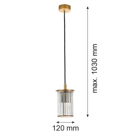 Argon 8755 - Outdoor-Hängeleuchte NORFOLK 1xE27/15W/230V IP44 golden