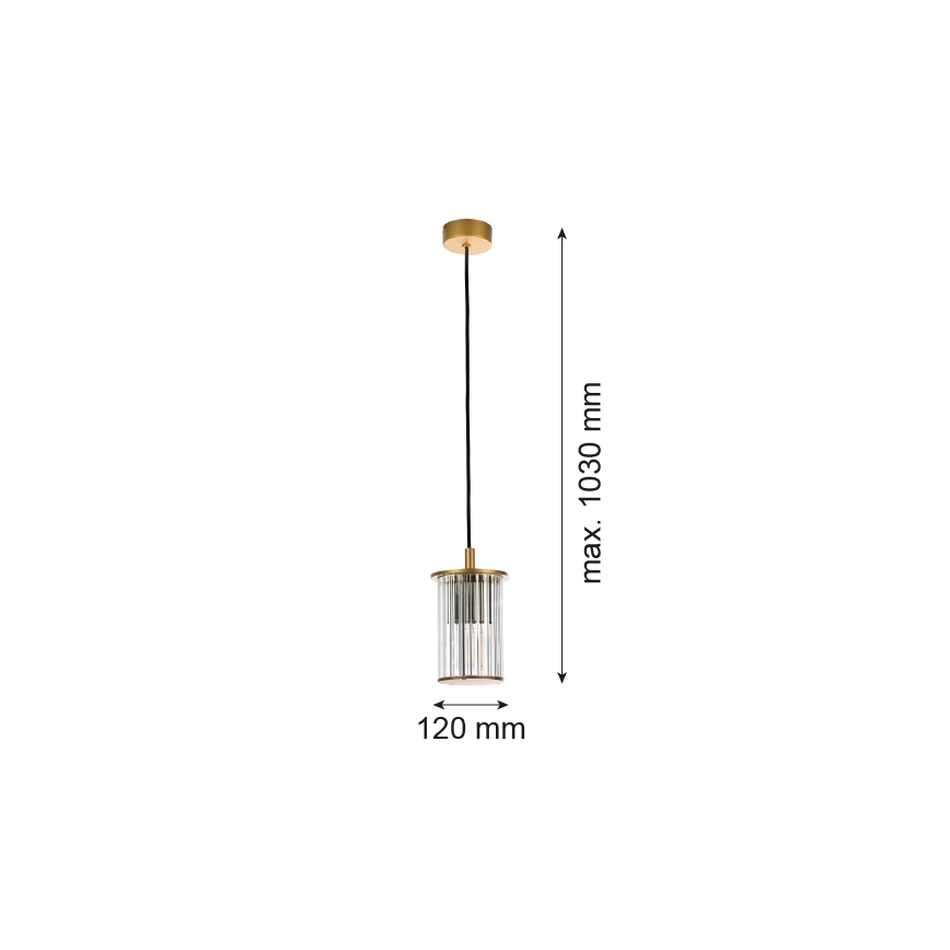 Argon 8755 - Outdoor-Hängeleuchte NORFOLK 1xE27/15W/230V IP44 golden