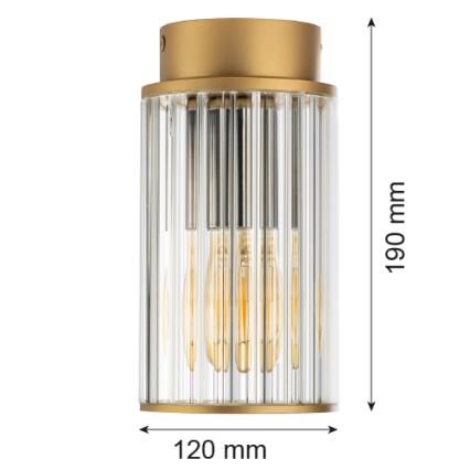 Argon 8774 - Outdoor-Deckenleuchte NORFOLK 1xE27/15W/230V IP44 golden