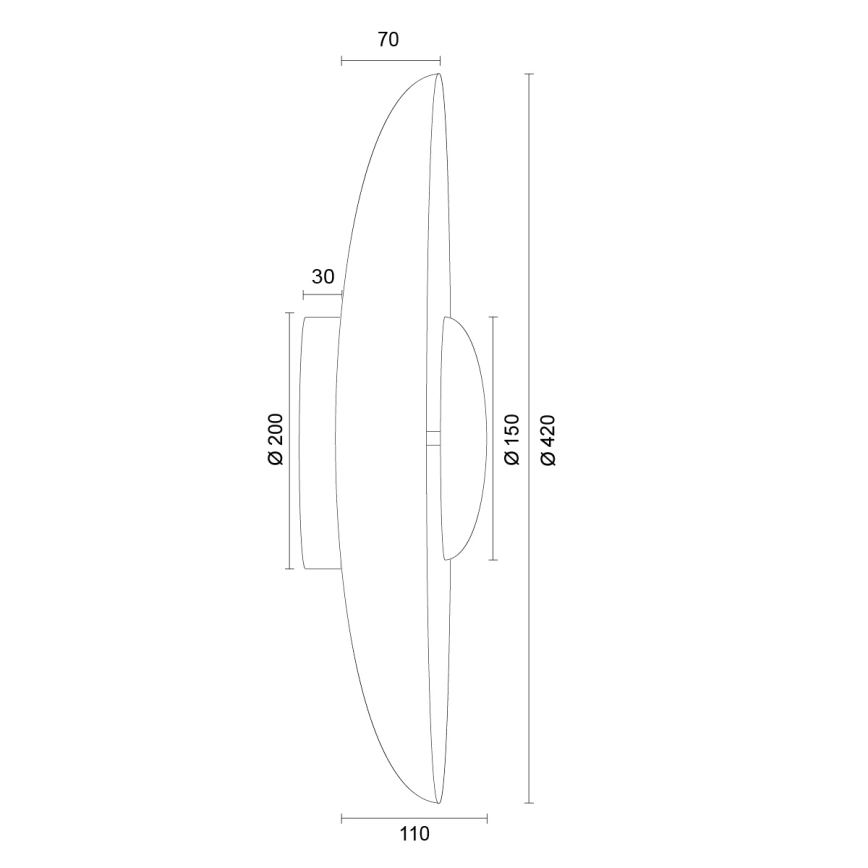 Argon 8866 - LED-Wandleuchte BOLTON LED/12,5W/230V 3000K Terrakotta
