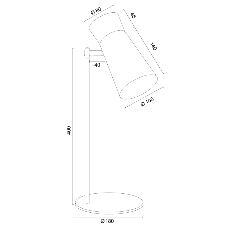 Argon 8872 - Tischlampe LORD 1xE14/7W/230V grau