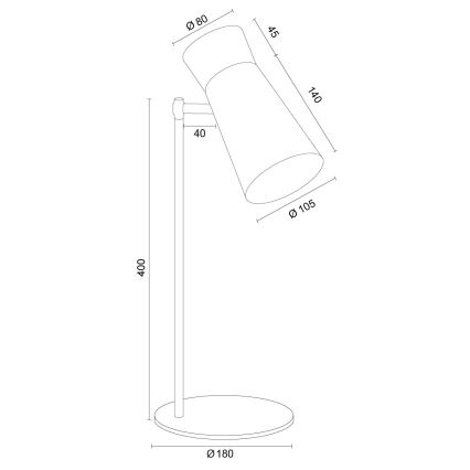 Argon 8873 - Tischlampe LORD 1xE14/7W/230V Terrakotta