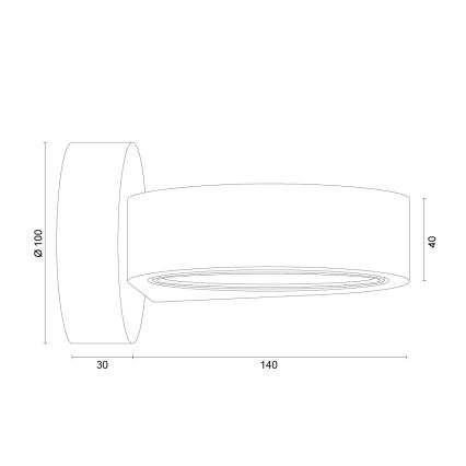 Argon 8901 - Wandleuchte LOTUS 1xGX53/12W/230V violett