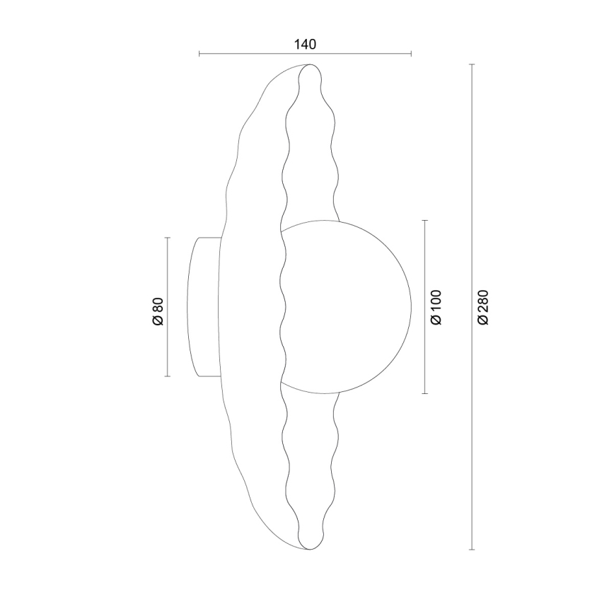 Argon 8933 - Wandleuchte BOLL 1xG9/6W/230V blau