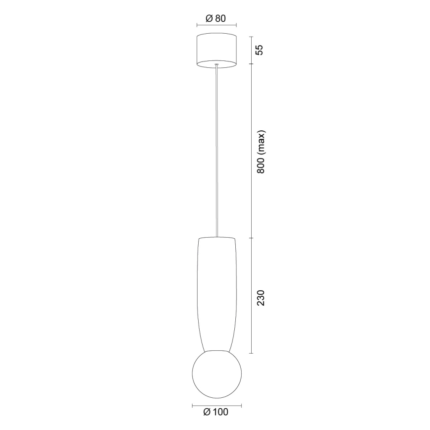 Argon 8938 - Pendelleuchte an Kabel BOLL 1xG9/6W/230V weiß