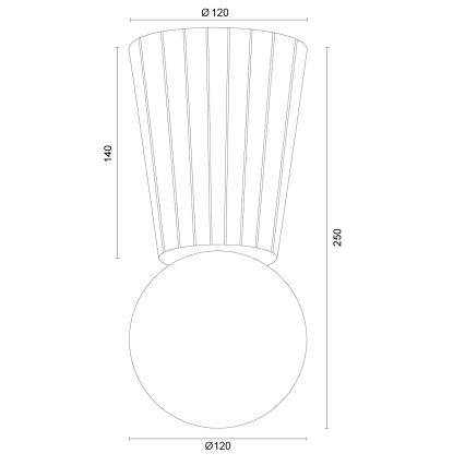Argon 8973 - Badezimmer-Deckenleuchte VOLANTE 1xG9/6W/230V IP44 Ø 12 cm beige