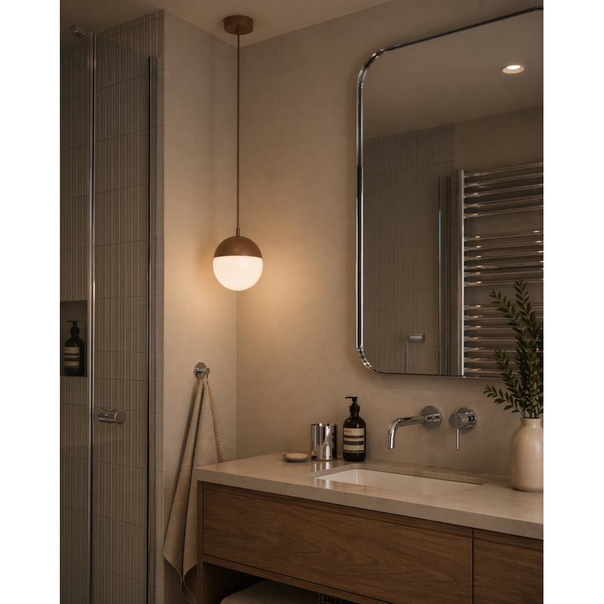 Argon 8998 - Außen-Pendelleuchte an Kabel LIV 1xE27/15W/230V IP44 braun