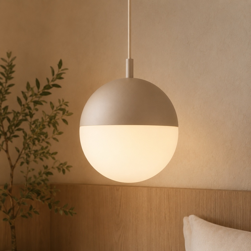 Argon 9001 - Außen-Pendelleuchte an Kabel LIV 1xE27/15W/230V IP44 beige