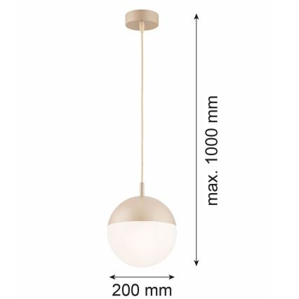 Argon 9001 - Außen-Pendelleuchte an Kabel LIV 1xE27/15W/230V IP44 beige