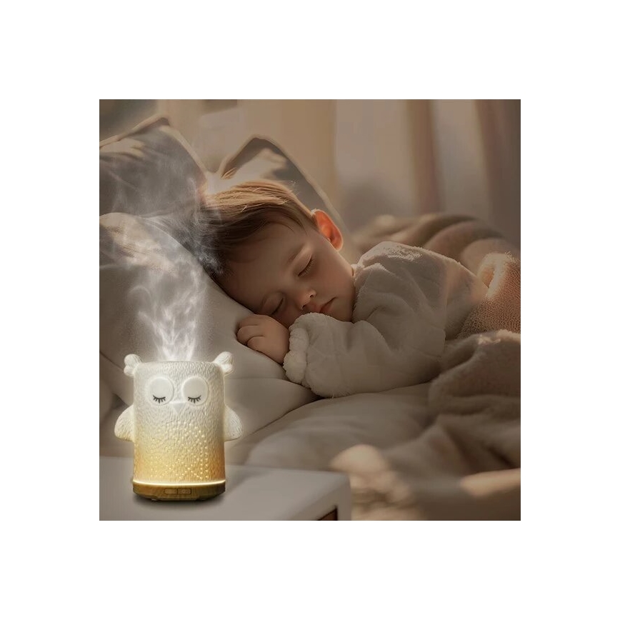 Aroma-Diffusor (LED-RGBW) LED/8W/230V 100 ml Eule