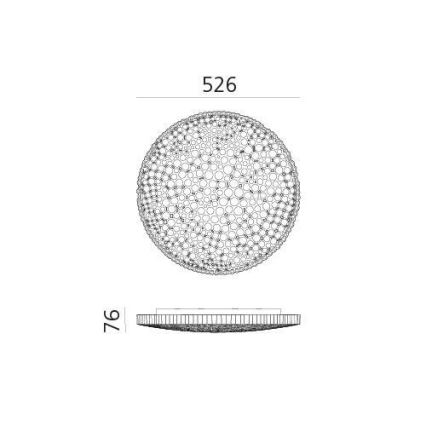 Artemide 0210010APP - Dimmbare LED-Deckenleuchte CALIPSO LED/50W/230V 3000K
