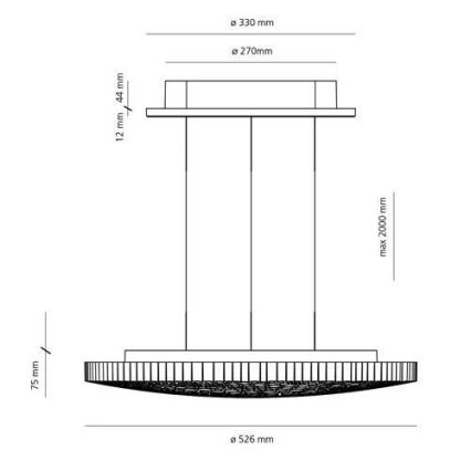 Artemide 0213010APP - Dimmbare LED-Hängeleuchte CALIPSO LED/50W/230V 3000K