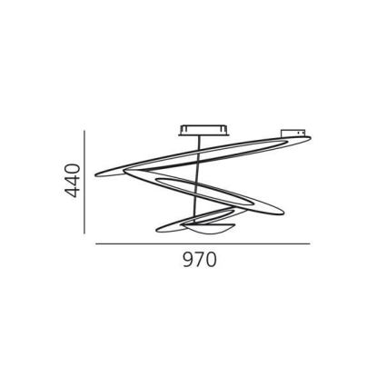 Artemide 1253110A - Dimmbare LED-Deckenleuchte PIRCE LED/44W/230V 3000K weiß