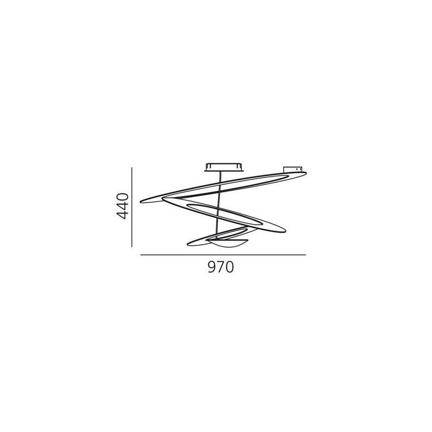 Artemide 1253120A - Dimmbare LED-Deckenleuchte PIRCE LED/44W/230V 3000K golden