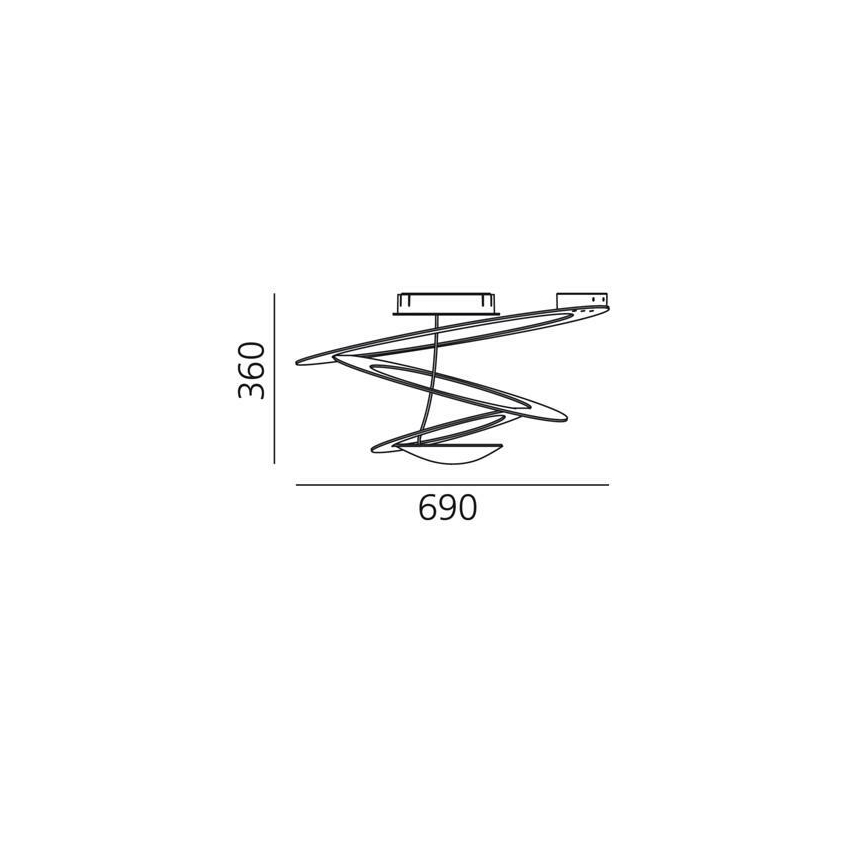 Artemide 1255110A - Dimmbare LED-Deckenleuchte PIRCE LED/44W/230V 3000K weiß