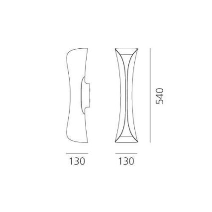 Artemide 1373020A - Wandleuchte CADMO 2xGU10/10W/230V weiß