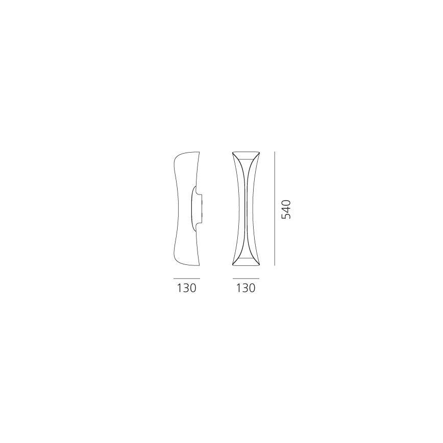 Artemide 1373020A - Wandleuchte CADMO 2xGU10/10W/230V weiß