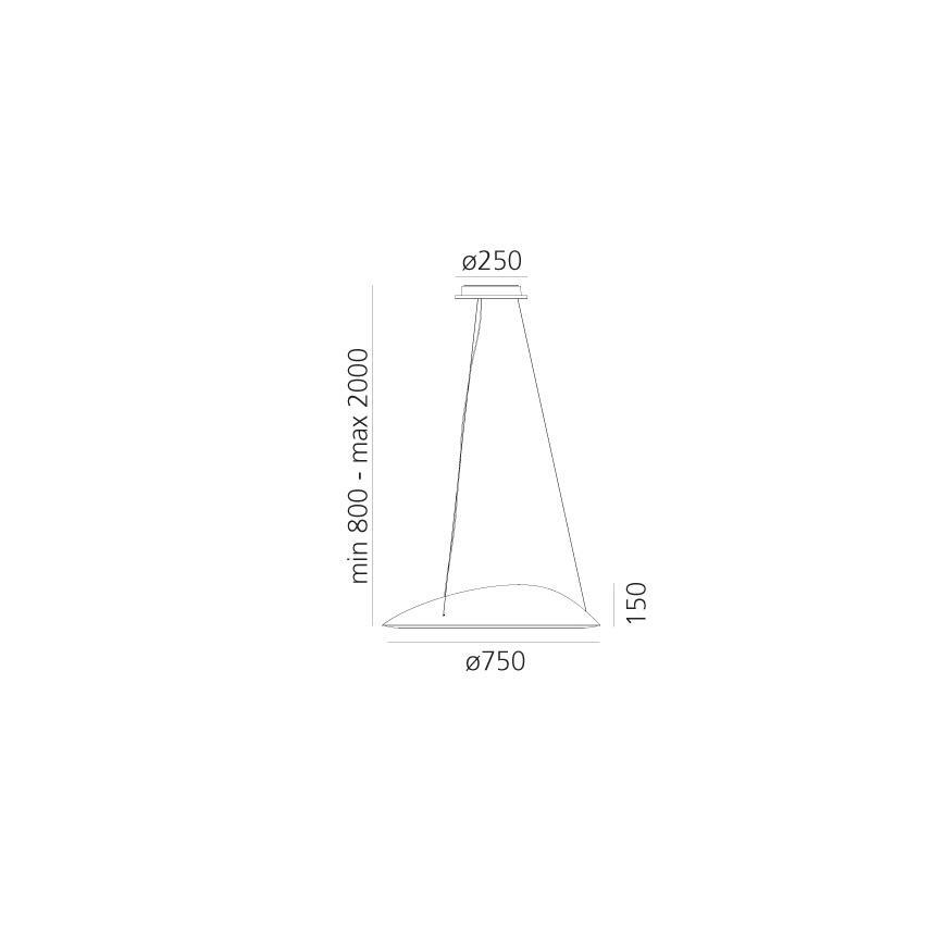 Artemide 1401010APP - Dimmbare LED-Hängeleuchte AMELUNA LED/41W/230V 3000K