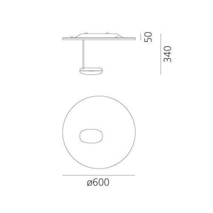 Artemide 1471110A - Dimmbare LED-Deckenleuchte DROPLET LED/29W/230V 3000K