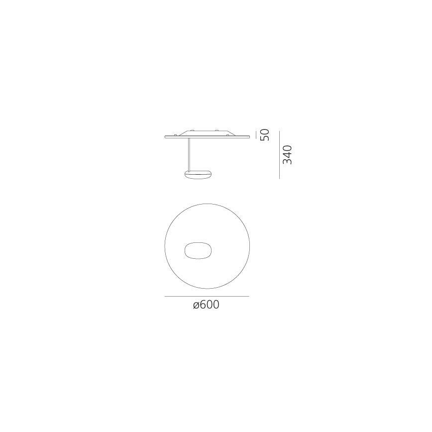 Artemide 1471110A - Dimmbare LED-Deckenleuchte DROPLET LED/29W/230V 3000K