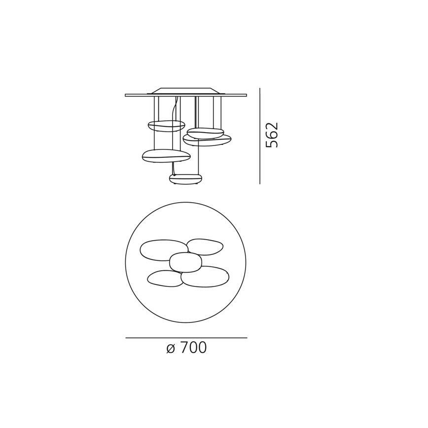 Artemide 1476110A - Dimmbare LED-Anbauleuchte MERCURY LED/29W/230V 3000K