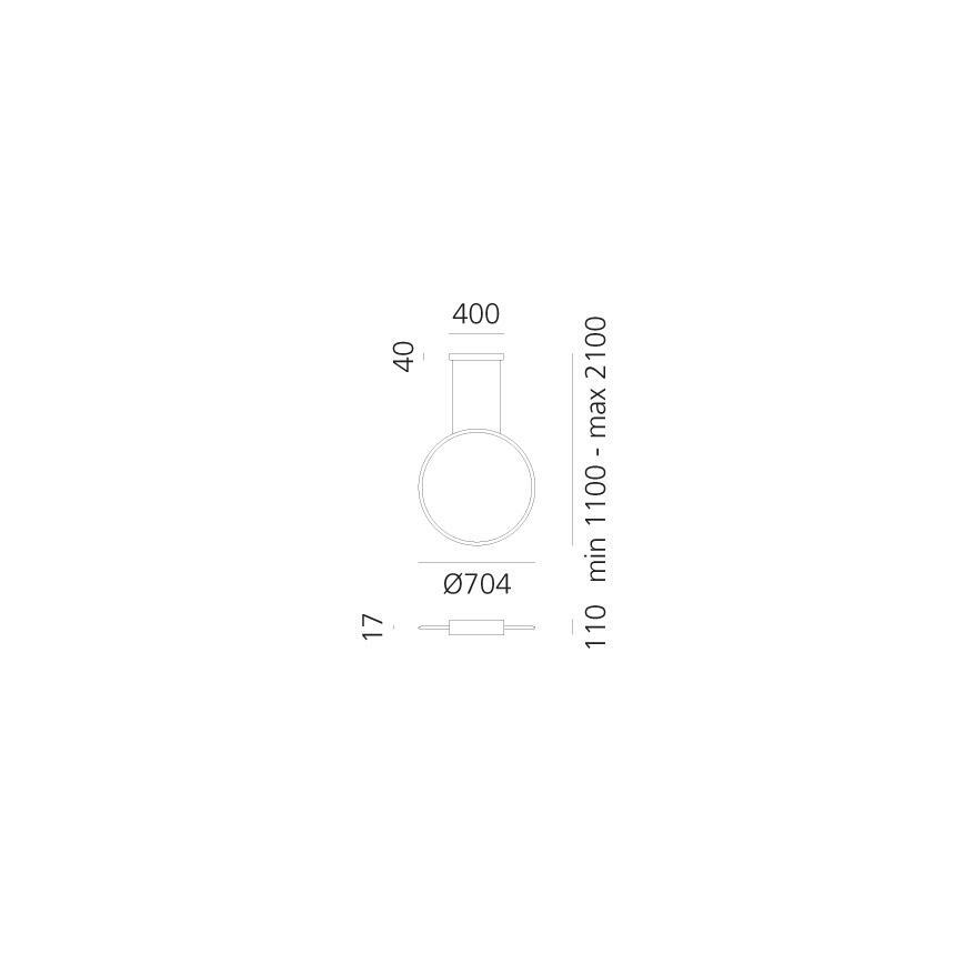 Artemide 1992210APP - Dimmbare LED-Hängeleuchte DISCOVERY LED/50W/230V 2700-6500K anthrazit