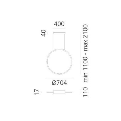 Artemide 1992330APP - Dimmbare LED-RGBW-Hängeleuchte DISCOVERY LED/42W/230V 2700-6500K schwarz