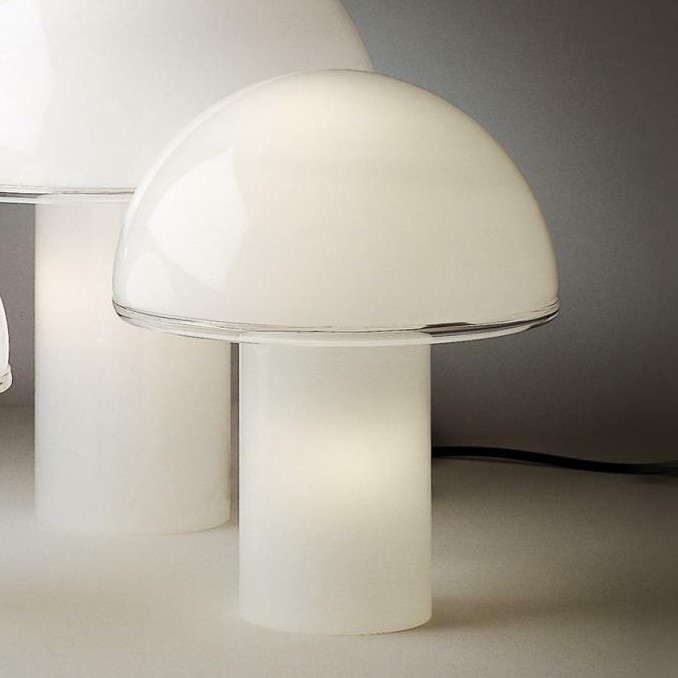 Artemide A006300 - Tischleuchte ONFALE 1xE14/5W/230V + 1xE27/13W weiß