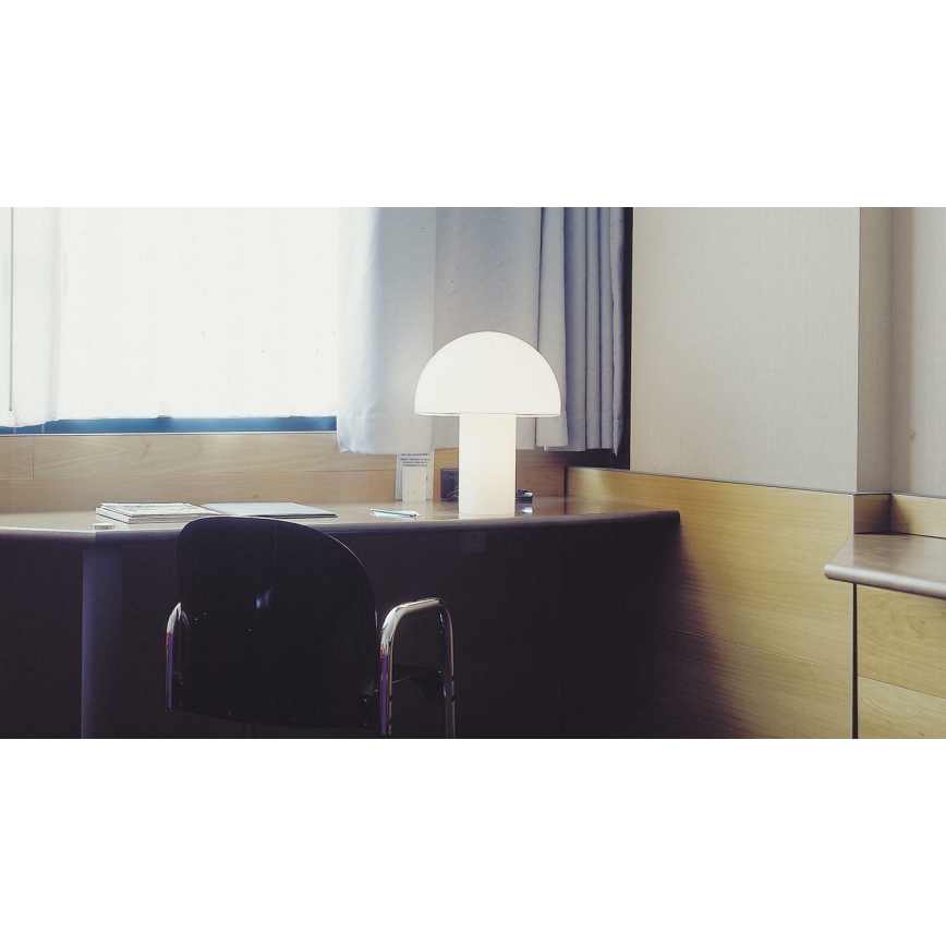 Artemide A006300 - Tischleuchte ONFALE 1xE14/5W/230V + 1xE27/13W weiß