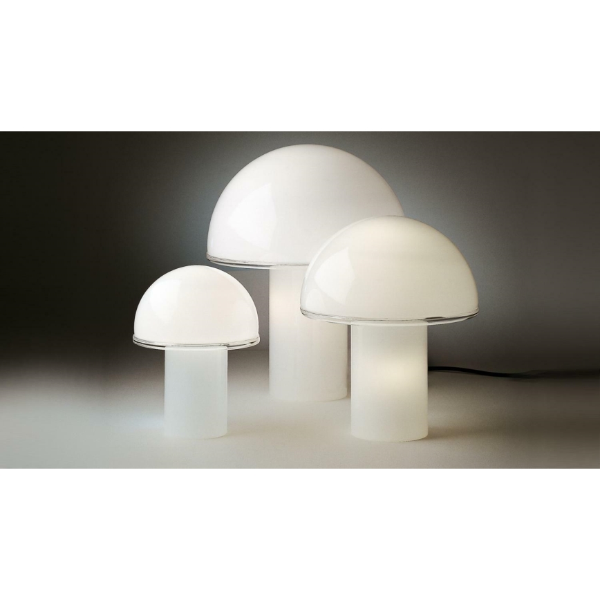 Artemide A006300 - Tischleuchte ONFALE 1xE14/5W/230V + 1xE27/13W weiß