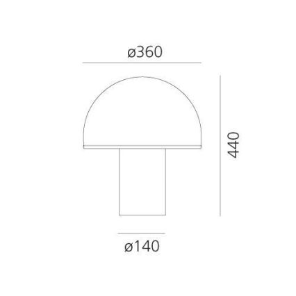 Artemide A006300 - Tischleuchte ONFALE 1xE14/5W/230V + 1xE27/13W weiß