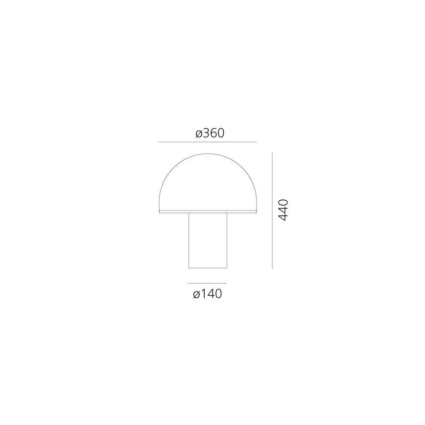 Artemide A006300 - Tischleuchte ONFALE 1xE14/5W/230V + 1xE27/13W weiß