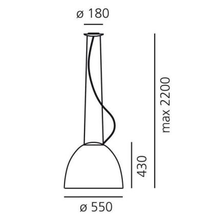 Artemide AR A242100 - Kronleuchter an Schnur NUR 1xE27/205W/230V