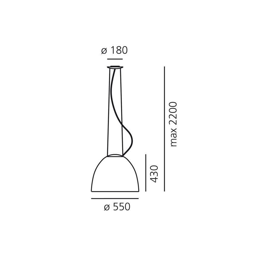 Artemide AR A242100 - Kronleuchter an Schnur NUR 1xE27/205W/230V