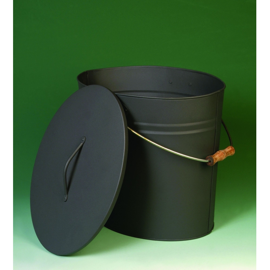 Ascheeimer mit Deckel 24 l anthrazit