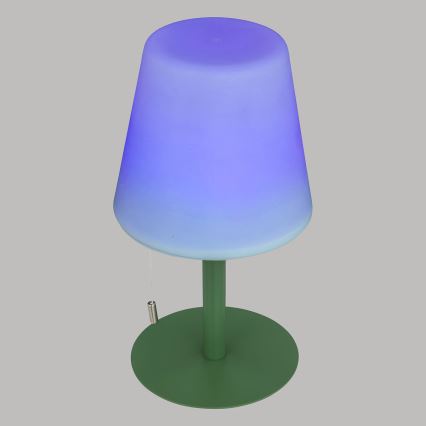 Atmosphera - Aufladbare Outdoor-Tischleuchte (LED RGBW) ZACK LED/3,7V 1200 mAh IP44 grün